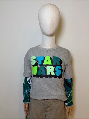 Amazon Essentials Boys Star Wars Long Sleeve Shirt Size S (6-7)